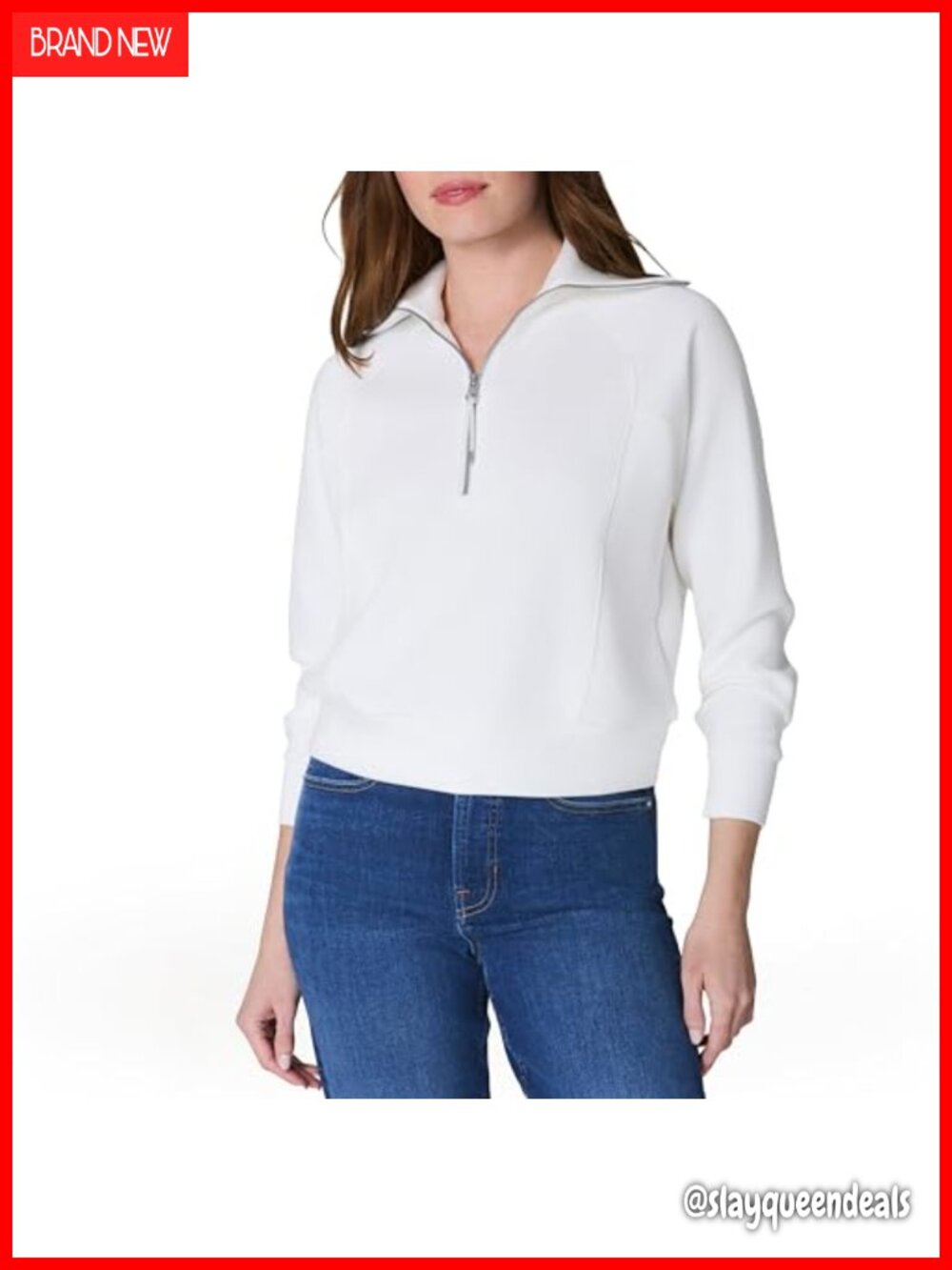 Women's Half Zip Sweatshirt Lightweight Soft Knit Casual Top